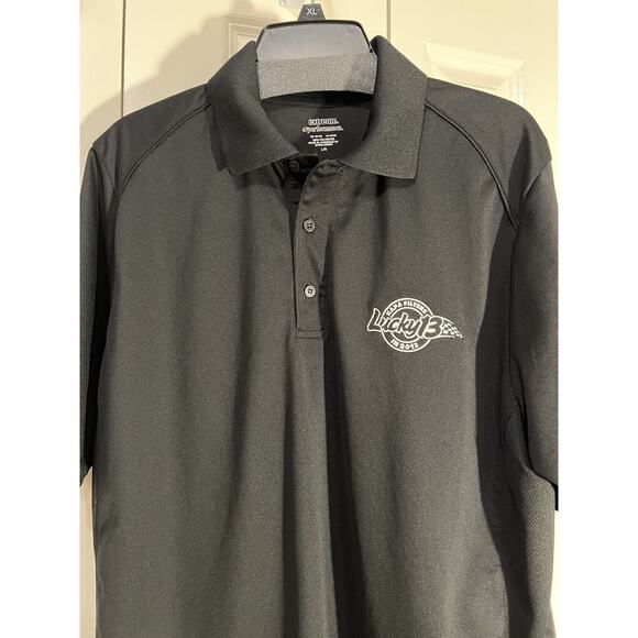 NAPA Filters Lucky in 2013 Black Men's Large Short Sleeve Polo Racing Shirt - Picture 1 of 9
